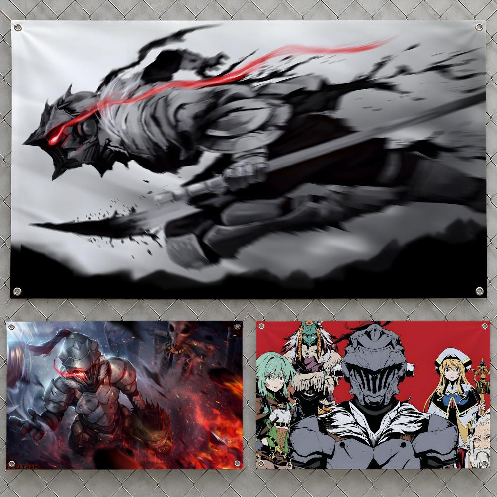 Outdoor Adventure Birthday Party - Anime Goblin Slayer, flagi z motywem
