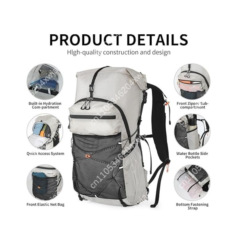 Outdoor Adventure Backpack - Unisexowy plecak turystyczny 30L, lekki, wodoodporny,