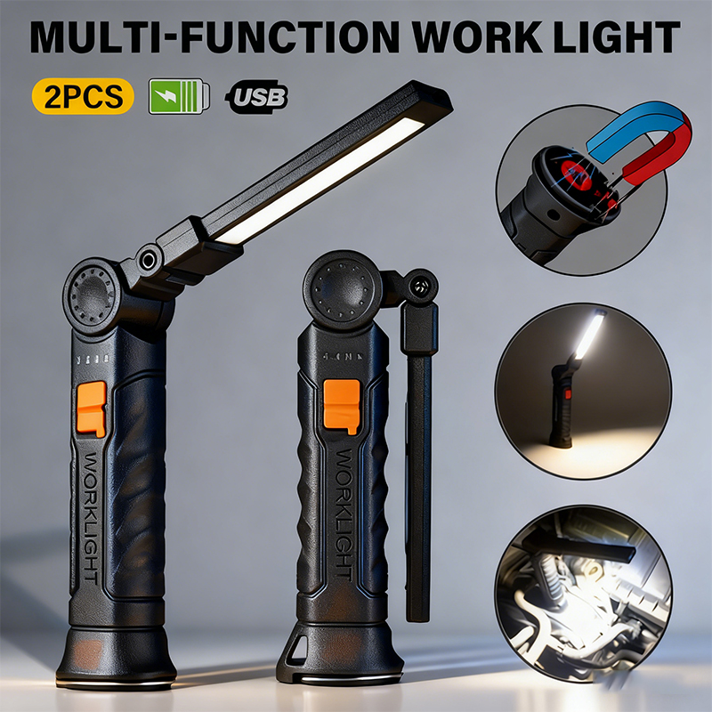 Outdoor Adventure Trips - Przenośna latarka LED COB ładowana przez