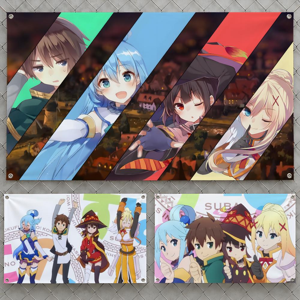 Outdoor Adventure Birthday Party - Anime KonoSuba, Axel, flagi z motywem